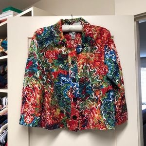 Chico's Floral Jacket size 0